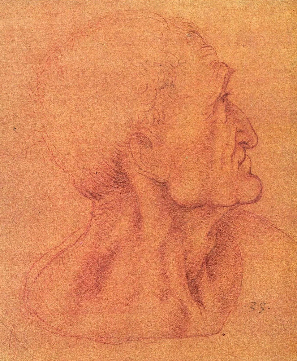 67-Studio di testa di uomo - Royal Library, Windsor